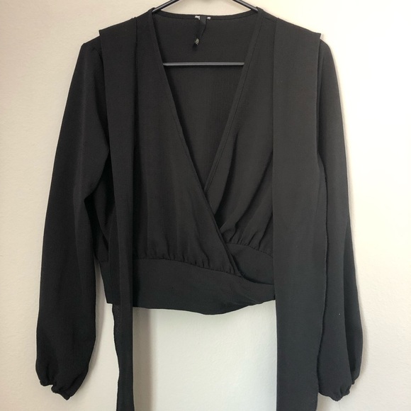 Crop Wrap Top - Picture 2 of 2